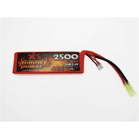 Batteria Lipo Litio 2500 MAH 7 4 V 40 C Billowy Power Batterie