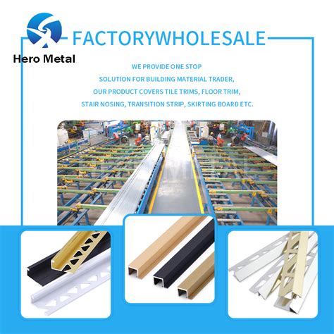 Floor Aluminum Profile Anodised Metal Trim U Shape Transition Strip China Aluminium Floor Edge