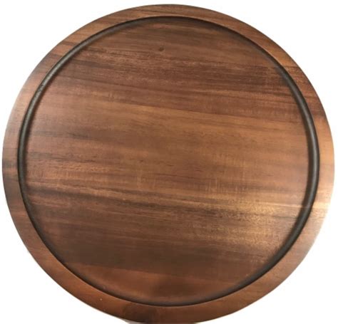 Dash Of That™ Round Acacia Wood Tray Brown 1264 X 1264 X 075 In