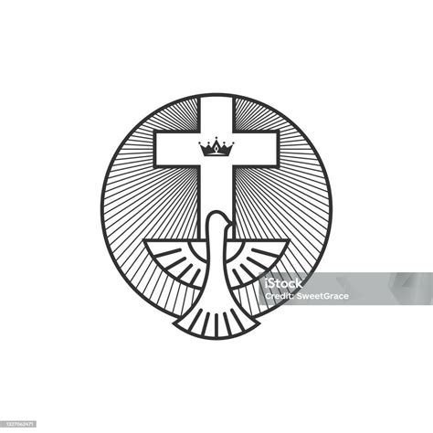 Logo Gereja Simbol Kristen Salib Yesus Kristus Alkitab Dan Simbol Roh