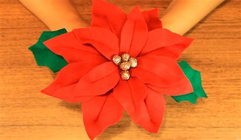 Tutorial De C Mo Hacer Una Flor De Nochebuena En Tela De Fieltro