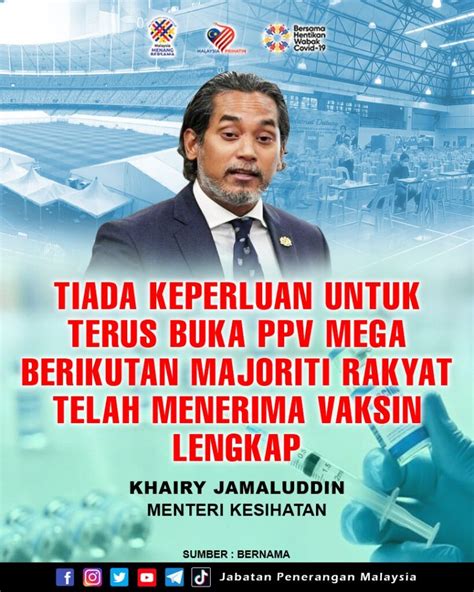 TIADA KEPERLUAN UNTUK TERUS BUKA PPV MEGA BERIKUTAN MAJORITI RAKYAT