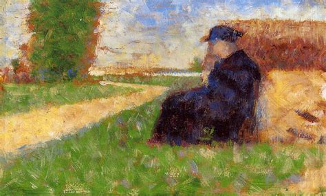 Large Figure In A Landscape 1882 1883 Georges Seurat