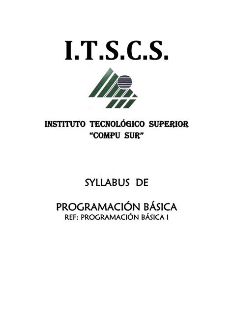 Pdf Dise O Microcurricular S Labo Manejar Adecuadamente El Programa