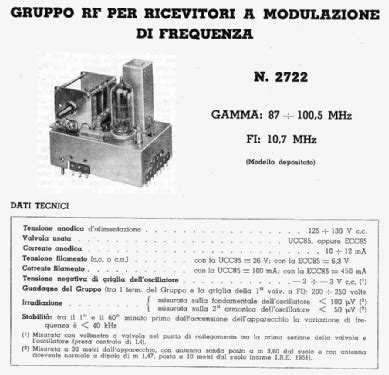 Gruppo Alta Frequenza Per Modulazione Mod Past Geloso Sa Milano