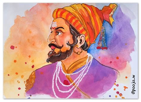 Chhatrapati Shivaji Maharaj Painting Digital Print Digital Painting