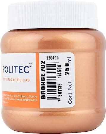 Politec Pintura Acr Lica Bronce Met Lico Ml L Amazon