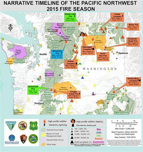 Map: Washington Fires in 2015 | Climate Signals