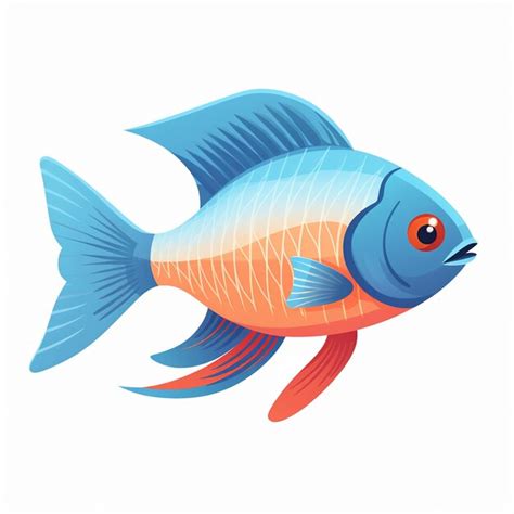 Premium Vector | Gymnocorymbus ternetzi color cod fish clip art clown fish vector black and ...