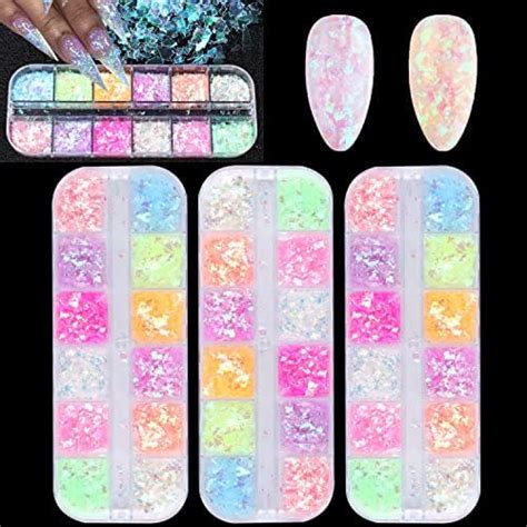 Savita Colors Iridescent Glitter Flakes Holographic Nail Sequins