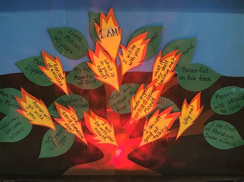 Moses – Burning Bush Visual Aid - Kids Bible Class Ideas