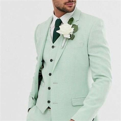 Men Suits 3 Piece Mint Green Suits Men Slim Fit Suits Etsy