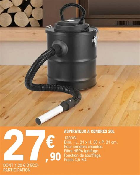 Promo Aspirateur A Cendres 20L Chez E Leclerc