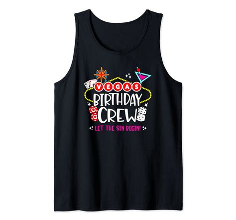 Las Vegas Birthday - Vegas Girls Trip - Vegas Birthday Crew Tank Top