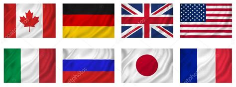 G8 Industrialized Countries Flags — Stock Photo © somartin #79930668