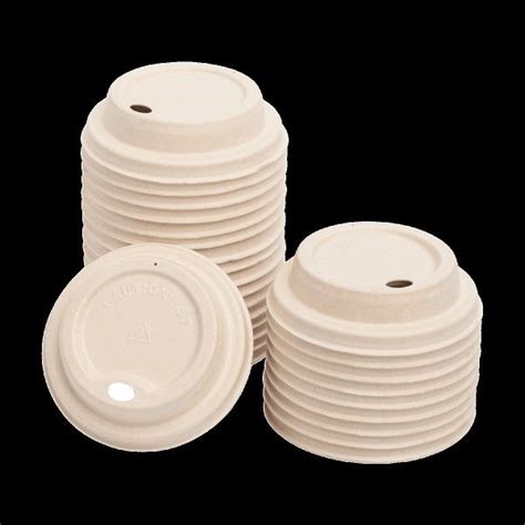 Karat Earth 80mm PFAS Free Bagasse Sipper Dome Lid For 8 Oz Hot Cup Case Medical House Ltd