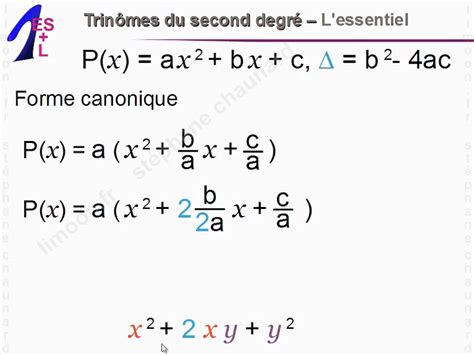 Maths Erees Et Rel Trin Mes Du Second Degr Polynomes Racines