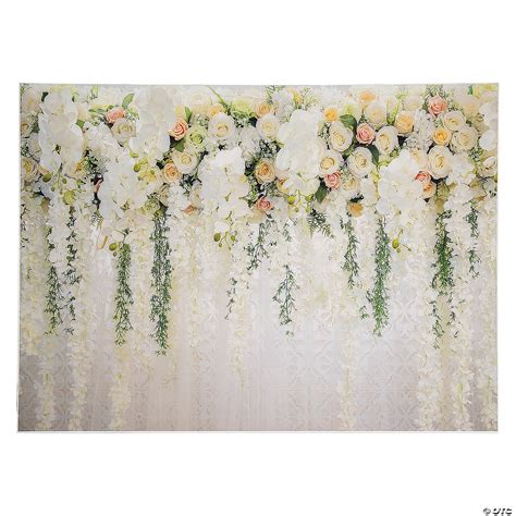 Premium White Floral Wedding Backdrop | Oriental Trading