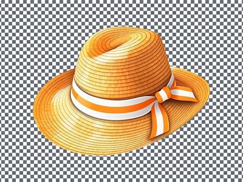 Beau Chapeau De Plage Isol Sur Fond Transparent Psd Premium