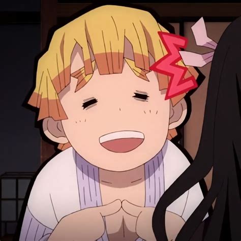 An Anime Character With Blonde Hair And Red Arrows On Her Head Looking At Another Person S Face