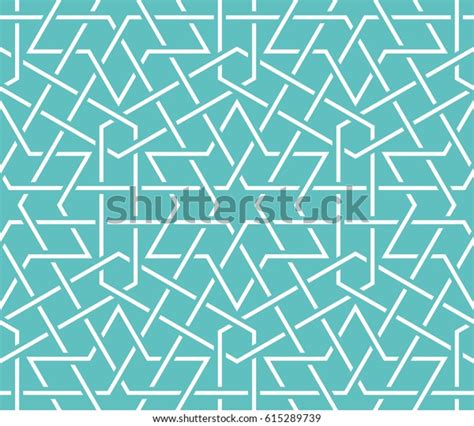 Islamic Pattern Seamless Vector Geometric Blue Stock Vector (Royalty ...