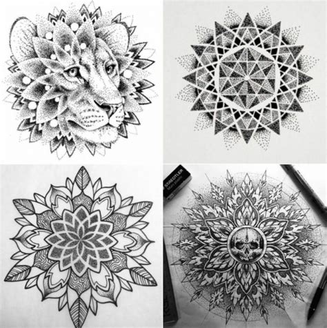 Tato Teknik Mandala Dalam Dotwork Desain Id