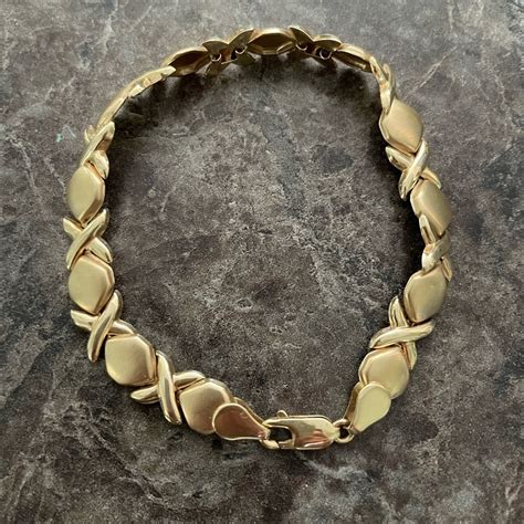 14k Solid Gold Tennis Bracelet By Ibb “xoxo” Gem