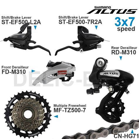 SHIMANO ALTUS 3x7 Speed Groupset Include ST EF500 Shifter RD M310 FD RD