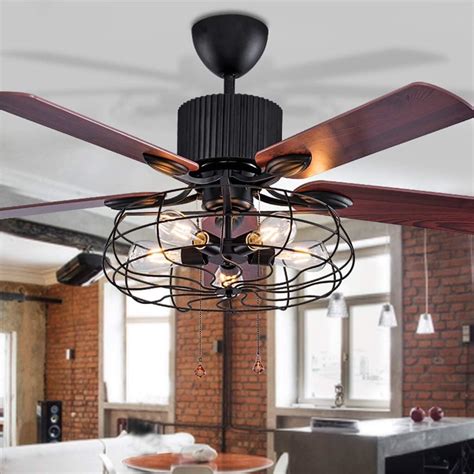 Ventilateur de plafond LED avec éclairage Salon Chambre Télécommande