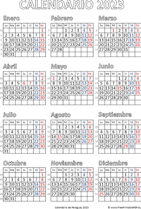 Calendario 2023 Para Imprimir