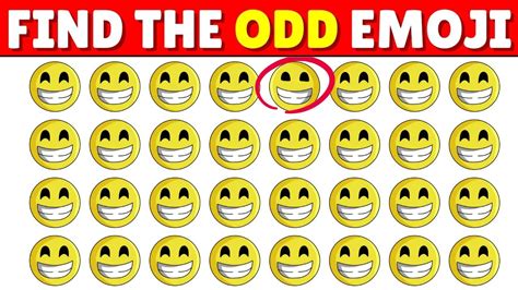 Find The Odd Emoji Out Odd Emoji Odd One Out Puzzle Find The Odd