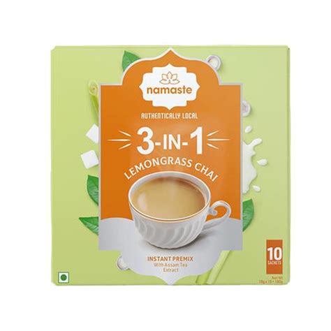 Buy Namaste Chai 3 In 1 Instant Tea Premix Lemongrass Flavour Assam Online At Best Price Of