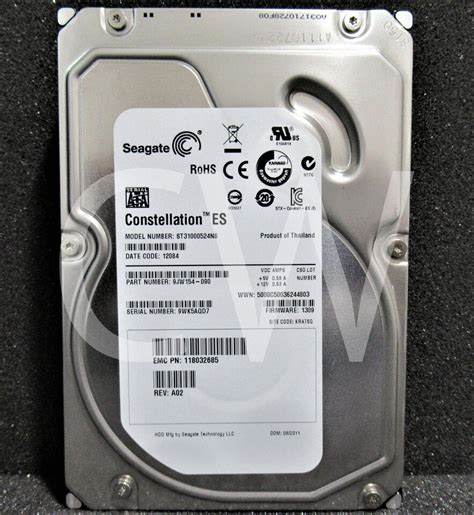 ST31000524NS Seagate 1TB 7.2K RPM 3Gbps 3.5" SATA HDD Hard Drive ...