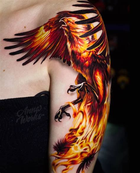 Burning Phoenix Tattoo