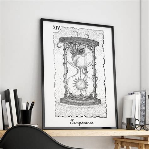 Tarot Temperance Poster Etsy