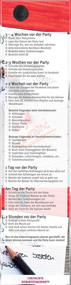 Geburtstag Party Checkliste