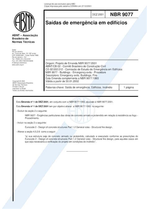 PDF NBR 9077 Saídas de emergência em edifícios PDF file2 NBR 9077