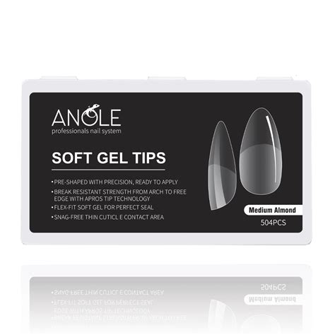 Soft Gel Tips Medium Almond Anole