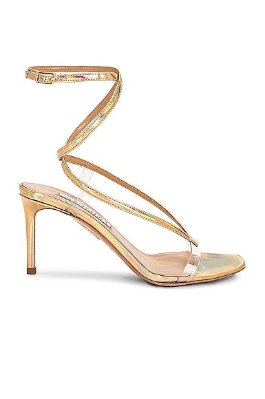 Aquazzura So Nude 85 Sandal In Silver FWRD