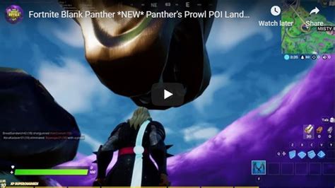 Black Panther POI Fortnite: Panther's Prowl Landmark Map Location ...