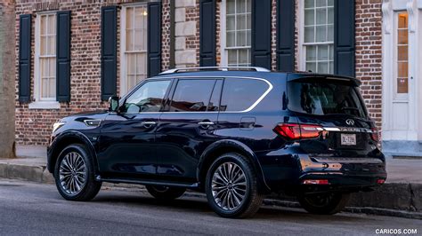 2018 Infiniti Qx80 Color Hermosa Blue Rear Three Quarter Hd