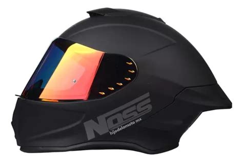 Casco Integral Noss Ns Solid Negro Mate Meses Sin Inter S