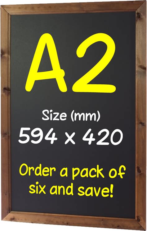 A2 Size Wooden Framed Chalkboard