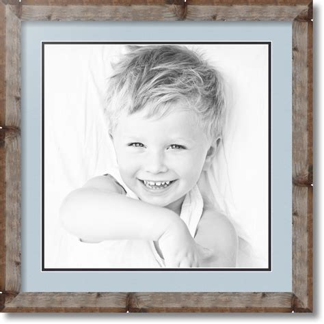 ArtToFrames Matted 20x20 Natural Picture Frame with 2" Double Mat ...