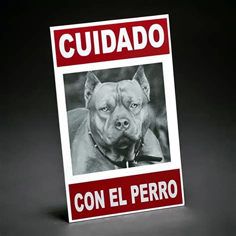 Akrocard Cartel Resistente Pvc Se Aletica De Advertencia Cuidado Perro