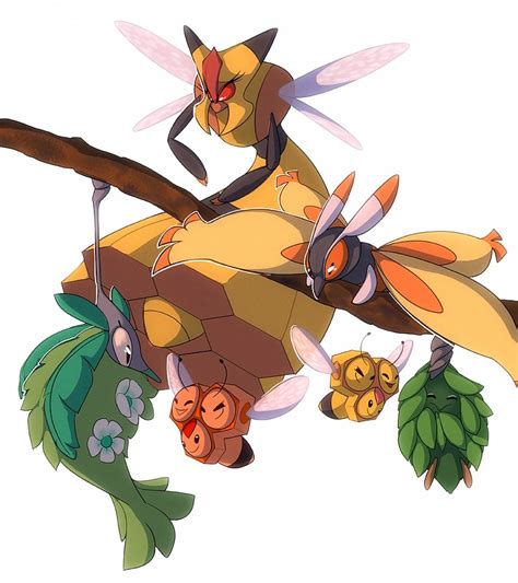 Combee Vespiquen Burmy Wormadam Burmy And 1 More Pokemon Drawn