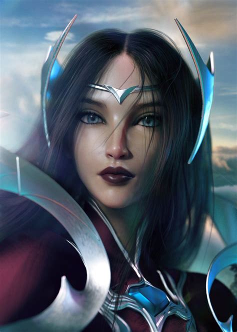 League Of Legends Free Sex Art Black Hair Female Only Blue Eyes