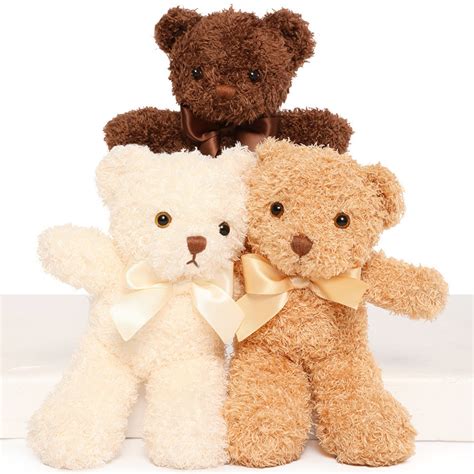 Morismos 7 Packs Super Soft Fluffy Teddy Bears Stuffed Animal With Bow