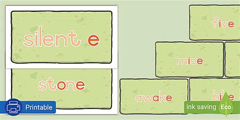 Grade 3 Phonics Silent E Word Wall Cards Twinkl