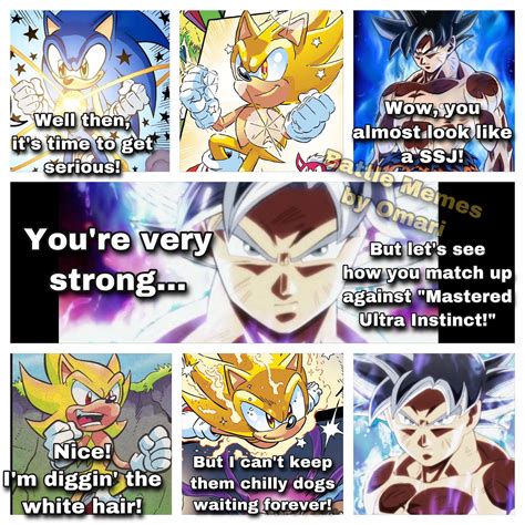 Battle Memes by Omari on Twitter: "(Archie) Sonic vs. (DBS) Goku!! Who ...